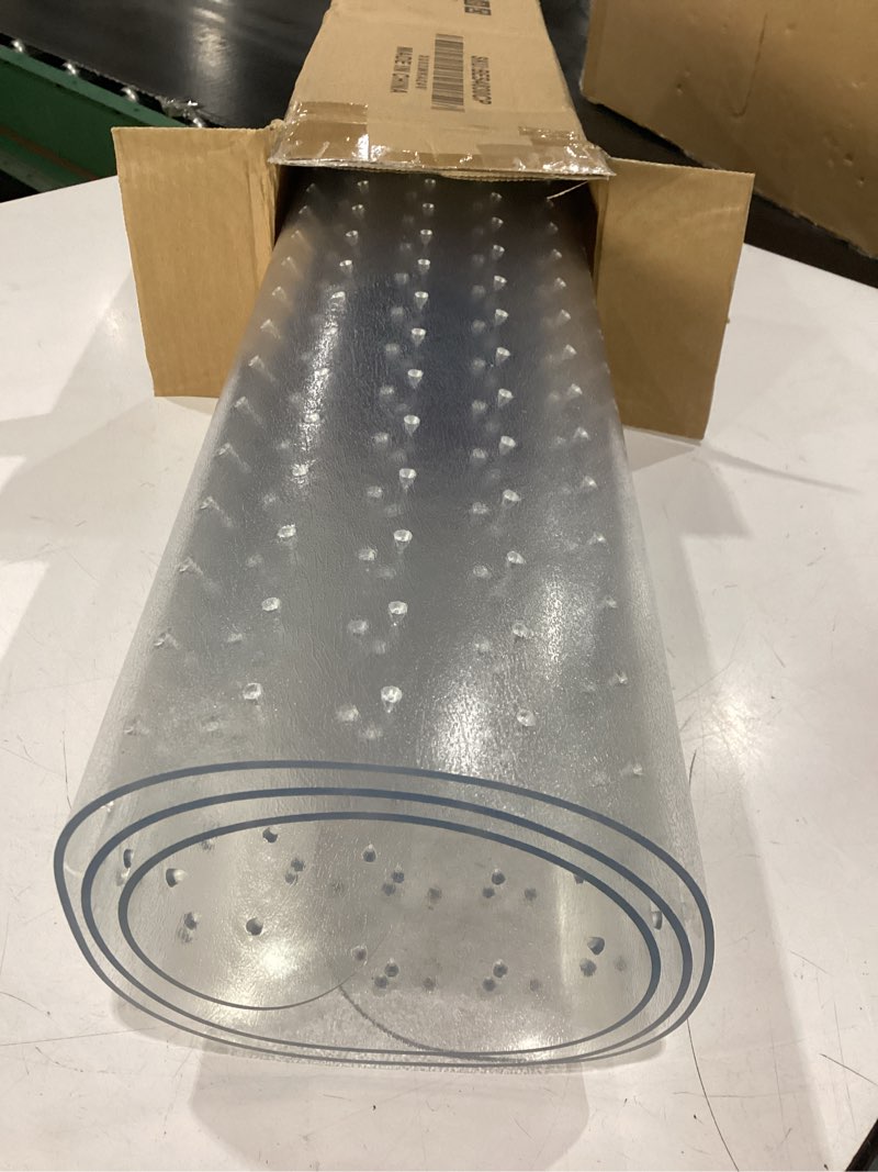 Condition photo showing New/Like New for office chair mat for carpets, clear computer desk chair mat for low carpeted floors, thick and sturdy carpet protector, easy glide and flat without curling (30" x 48" rectangle)