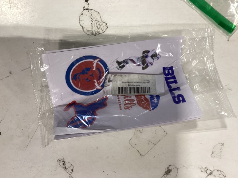 Condition photo showing New/Like New for 32 pcs of american football buffalo stickers for water bottle, rugby decal decoration sticker for boys?waterproof decals for laptop?phone case?car?guitar?bumper?skateboard?gifts for kids adults teens
