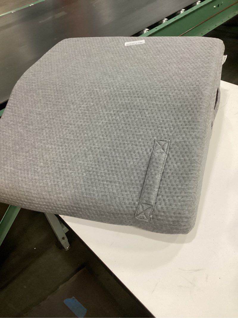 Condition photo showing Good Condition for leg pillow elevation blood circulation, leg wedge for elevation for swelling, leg elevating pillow for after surgery, memory foam foot knee pillow for back sleeping 24×22×8 inch dark grey 24*22*8 inch dark grey