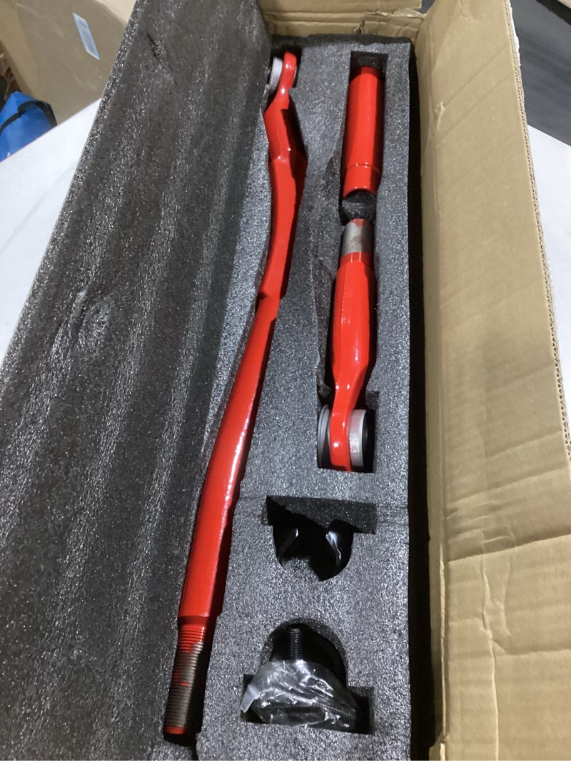 Condition photo showing Good Condition for Adjustable Front Track Bar for 0–4? Lift – Fits 2018-2025 Jeep Wrangler JL/JLU & 2020-2025 Jeep Gladiator JT – Heavy-Duty Steel Suspension Upgrade Red