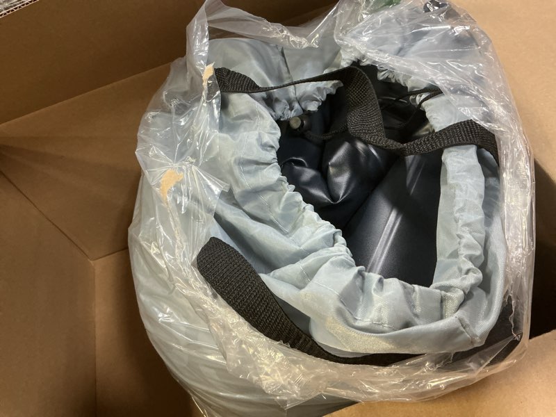 Condition photo showing As Is for Air Mattress Full with Built in Pump,18''Inflatable Mattress of Upgraded Vertical Beams,Self Inflatable/Deflation Blow Up Mattress in 3 Mins,Flocked Top Airbed with Carry Bag for Home, Camping