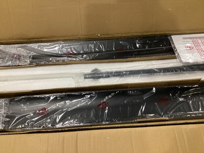 Condition photo showing Good Condition for Modern Ceiling Fans with Lights, 100 Inch Ceiling Fan with Light and Remote,Living Room Library Cafe Outdoor/Industrial, 36W 3CCT 8 Aluminum Blades 6 Speed Reversible Quiet DC Motor, Black Black 100Inch