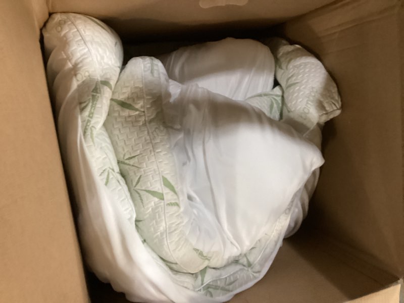 Condition photo showing As Is for mattress pad queen size,cooling mattress topper,2in extra thick pillow top for back pain with 8"-18"