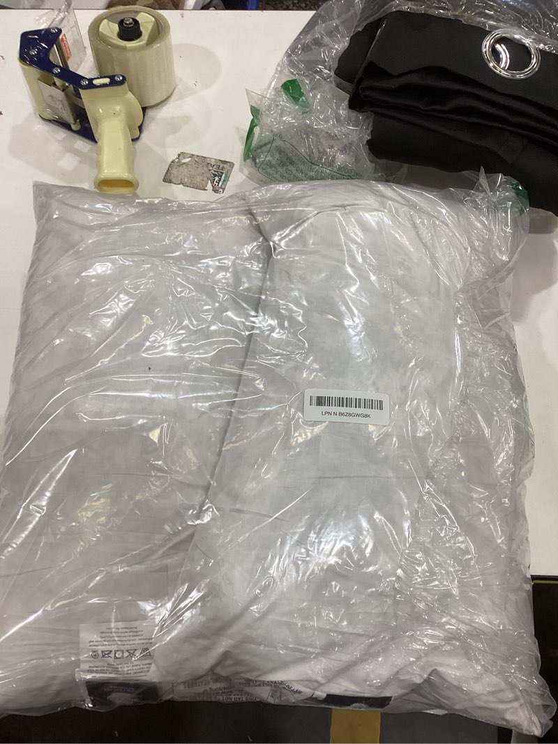 Condition photo showing Good Condition for Feathers Down Throw Pillow Inserts 12x20, Set of 2, 100% Organic Cotton Shell, Soft Decorative Lumbar Pillow Insert for Living Room Sofa, Couch, or Bed (White) 12x20 Inch(Pack of 2) White(pack of 2)