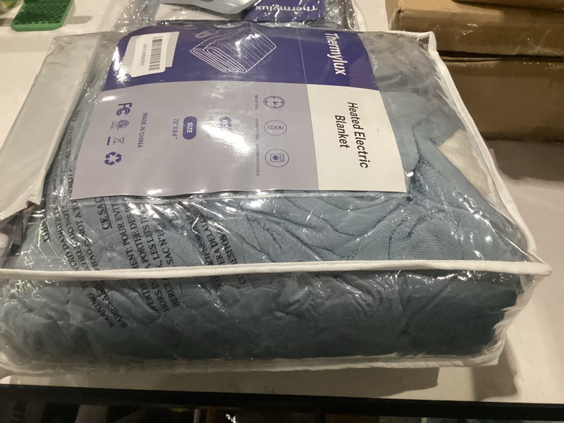 Condition photo showing Good Condition for electric blanket full 72"x84" heated electric blankets 10 heating levels 12 time settings 8 hours auto off fast heating and overheat protection etl certified machine washable,light blue light blue 72*84in