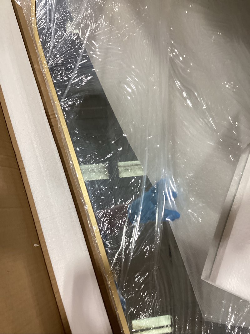 Condition photo showing Good Condition for fictor bathroom vanity mirror for wall,2 pack 24”x36” arched metal framed bathroom mirror for over sink, entryway, living room,bedroom(gold)