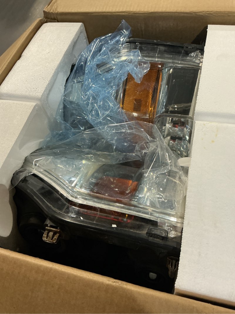 Condition photo showing As Is for autosaver88 headlight assembly compatible with 2008-2010 ford f250 f350 f450 super duty headlamp chrome housing(7c3z-13008ba 7c3z-13008aa)