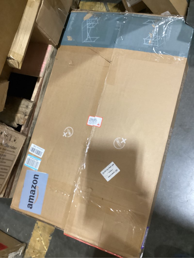 Condition photo showing As Is for sweetcrispy 47 inch computer desk with drawers, home office gaming desk with x-shaped reinforcement,