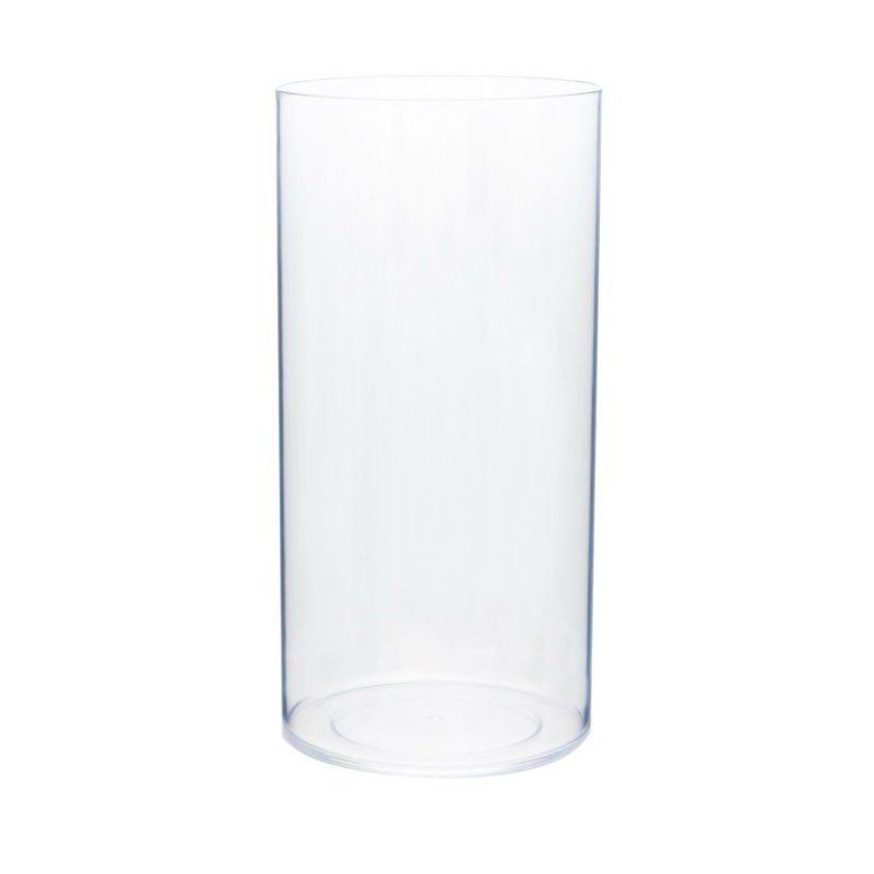 clear acrylic cylinder flower vase, approximately 12 pieces