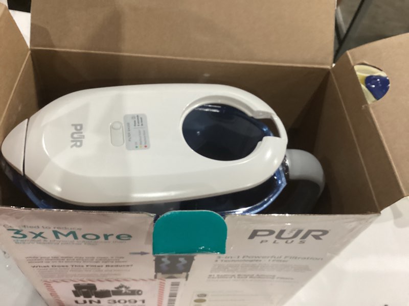 Condition photo showing As Is for pur 11 cups blue water filtration pitcher