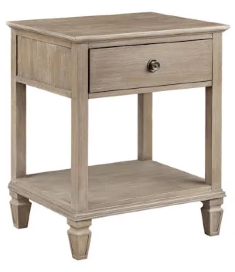 MY TEXAS HOUSE Monroe 1-Drawer Nightstand, Brushed Oak™ Finish Mesita de Noche de 1 Cajon Monroe, Acabado Brushed Oak™™™