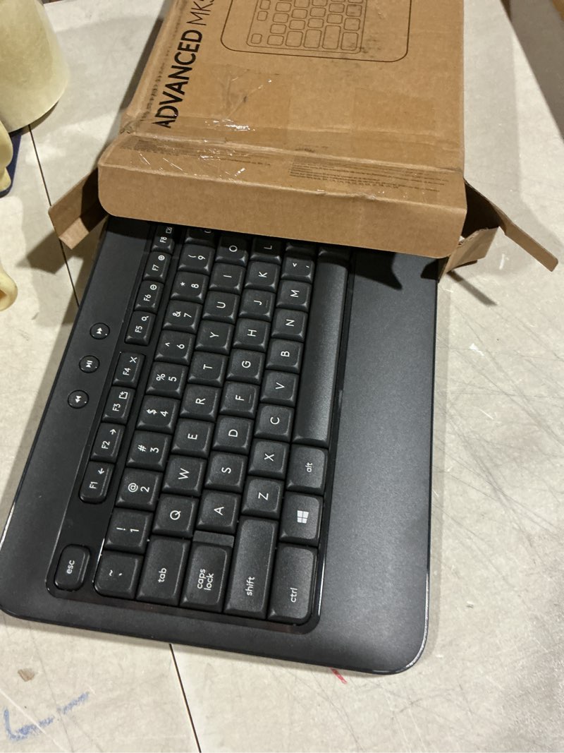 Condition photo showing As Is for Logitech MK540 Advanced Wireless Keyboard and Mouse Combo for Windows, 2.4 GHz Unifying USB-Receiver, Multimedia Hotkeys, 3-Year Battery Life, for PC, Laptop 2024 Model