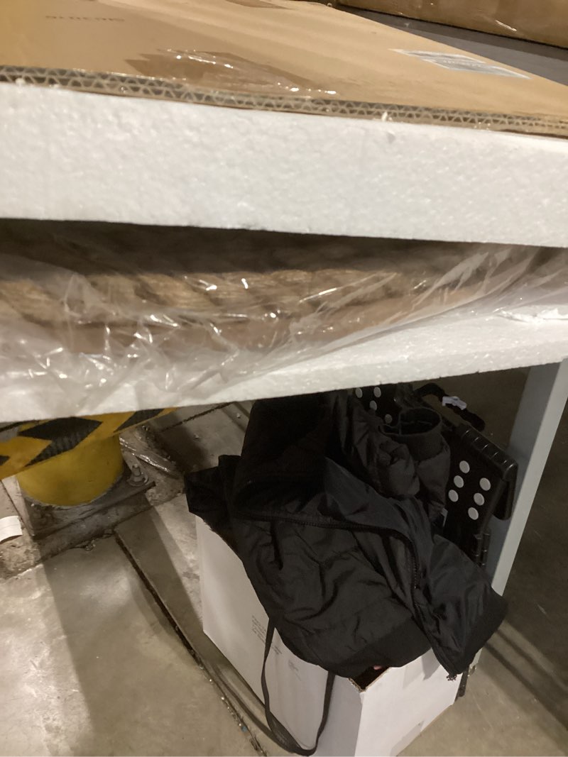 Condition photo showing Good Condition for Nautical Mirror 24 Wall Decor with Rope Wrapped Trim and Hanging Loop Round Circle Coastal Boho Mirror Nautical Rustic Decorative for The Living Room, Bedroom Bathroom and Entryway Brown 24"L x 24"W Vintage