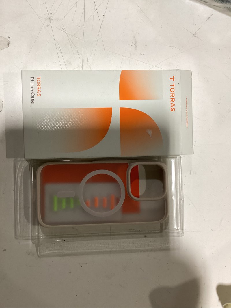 Condition photo showing New/Like New for TORRAS for iPhone 16 Pro Case Translucent Matte Back/Desert Titanium Edge | Compatible with MagSafe, Military Grade Drop Protection, Stronger Magnetic, Shockproof Airbag, Color Button, Slim Desert Titanium White for iPhone 16 Pro