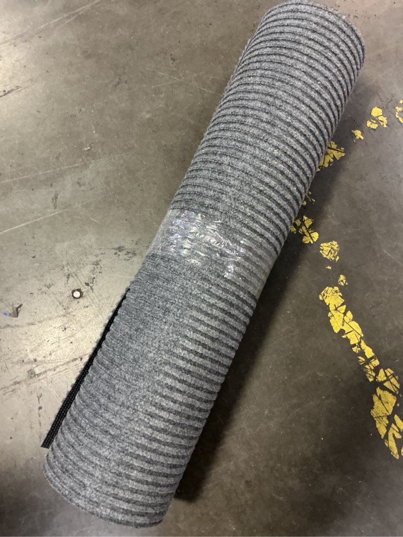 Condition photo showing As Is for Sweet Home Stores Solid Design Non-Slip Rubberback 3x20 Indoor/Outdoor Runner Rug for Hallway, Kitch