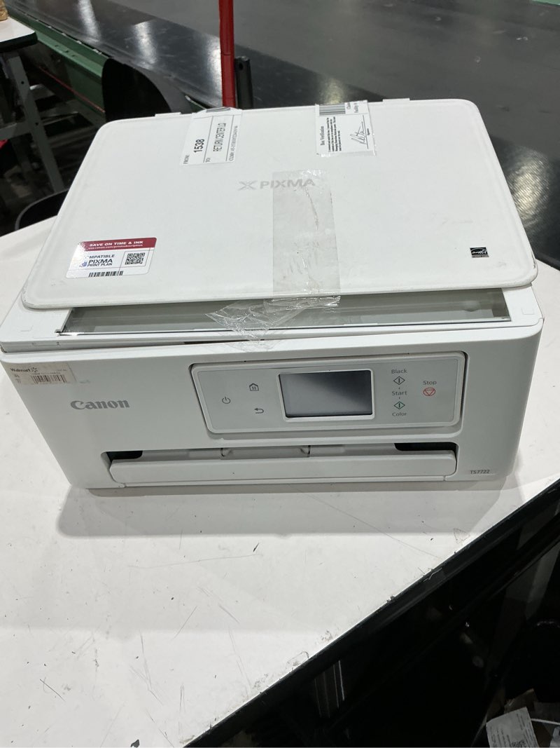 Condition photo showing As Is for pixma ts7722 wireless home all-in-one printer