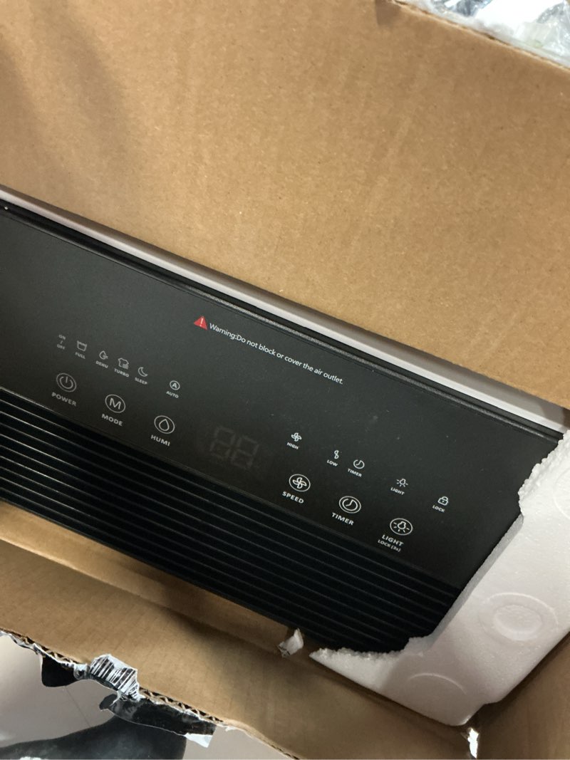 Condition photo showing Good Condition for 1600 Sq.ft Dehumidifier for Basement - 21 Pints, Drain Hose & Humidity Control Large Room Dehumidifiers for Home, RV, Bathroom, Bedroom - 3 Modes & 24H Timer White