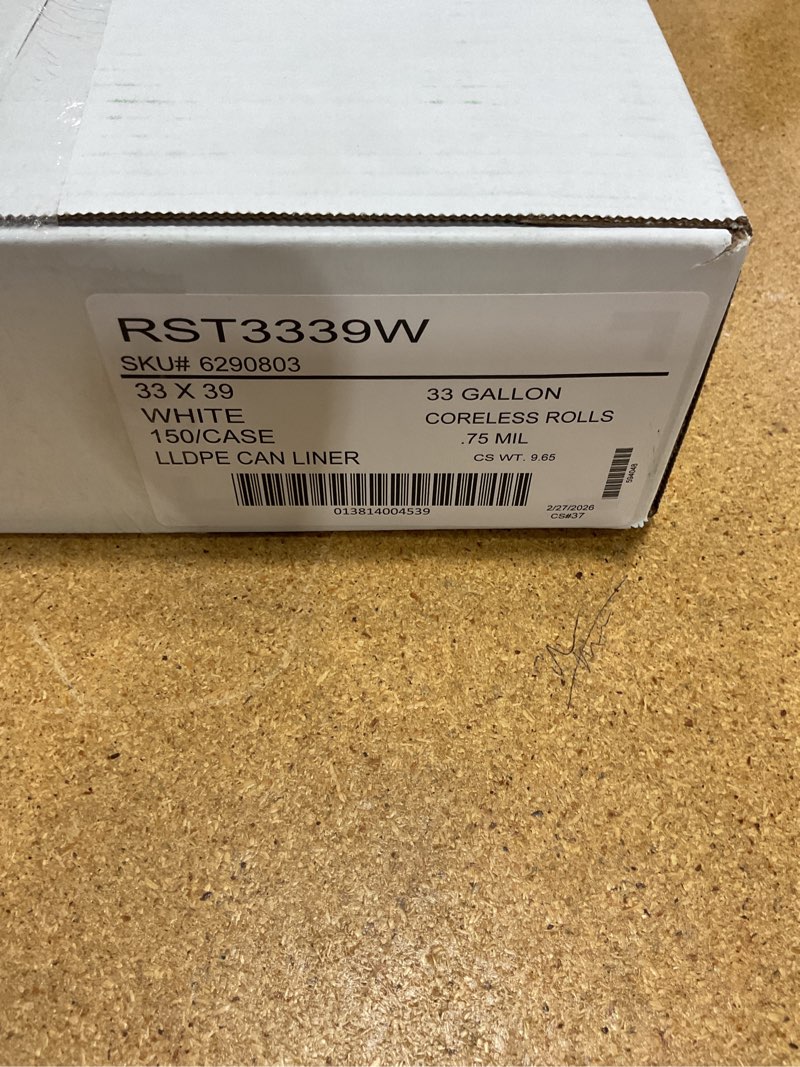 Condition photo showing New/Like New for noramco 33 gal. trash bags twist tie 150 pk