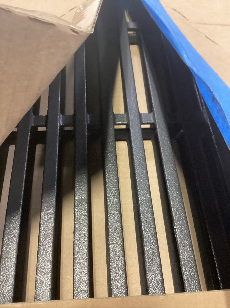 Condition photo showing As Is for hongso 19.5" grill grates for weber genesis e-310, genesis 300 grill grates for genesis e310 e320 e330 s310 s320 s330 ep310 ep320 ep330 gas models, replacement parts for weber 7524 7528, cast iron 19 1/2" x 26" (300 series) heavy duty cast iron