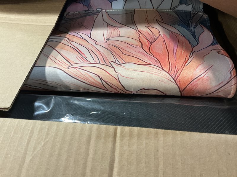 Condition photo showing Good Condition for britimes boho aesthetic flower keyboard mouse pad set orange white florals 4in1 large mousepad+keyboard wrist rest+mouse wrist rest+coaster ergonomic design for home office computer 35.4x15.7 inches