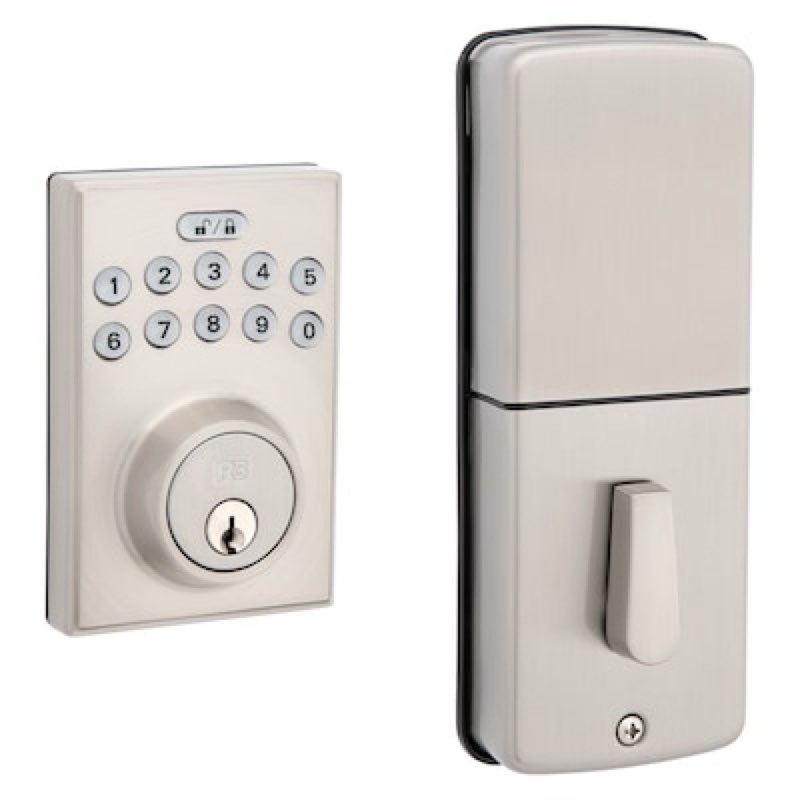 reliabilt bragg satin nickel keypad electronic deadbolt lock