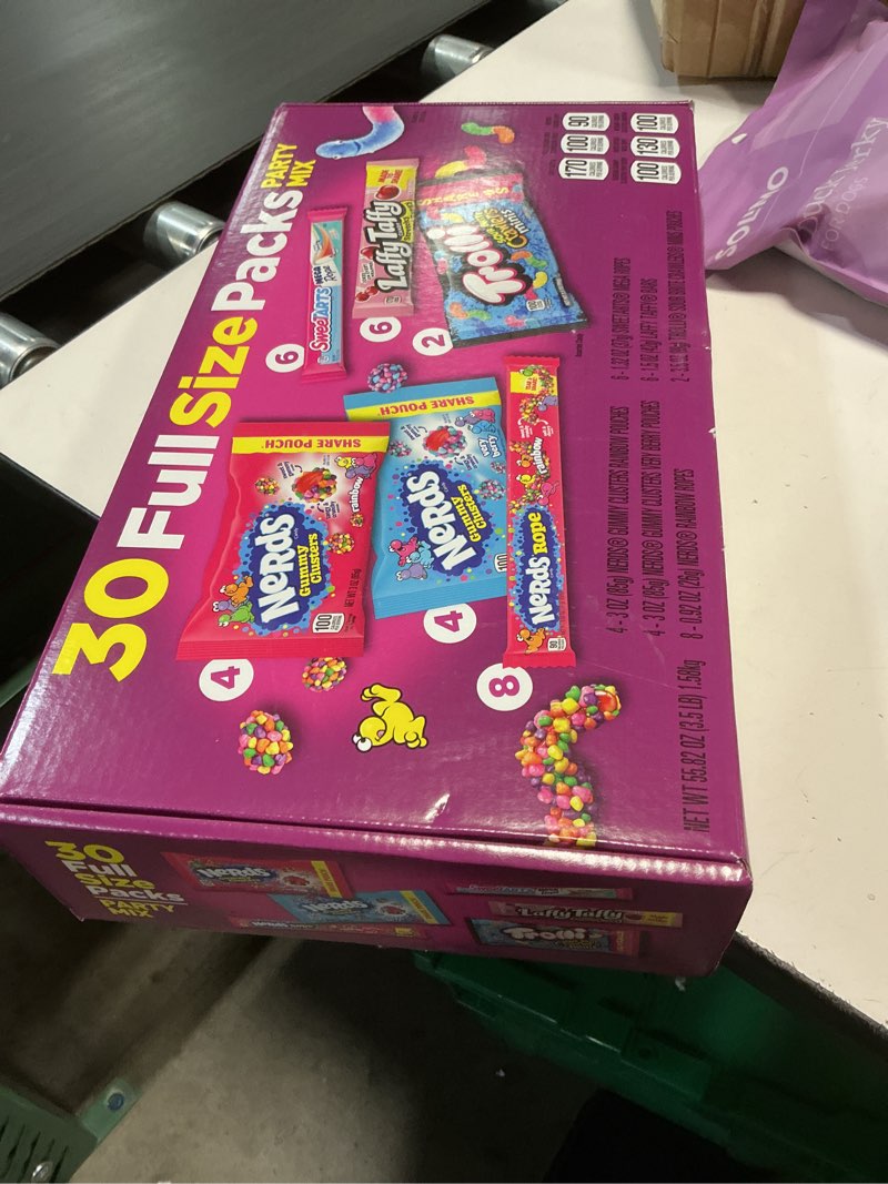 Condition photo showing New/Like New for ((BB:APR/13/2026))Nerds, SweeTARTS, Trolli and Laffy Taffy Party Mix Candy