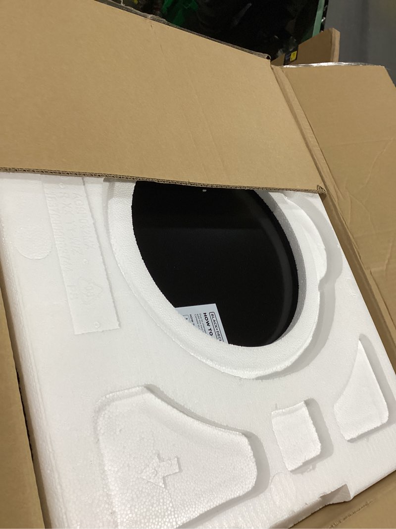 Condition photo showing As Is for BLACK+DECKER EM031MB11 Digital Microwave Oven with Turntable Push-Button Door, Child Safety Lock, 1000W, 1.1cu.ft, Black & Stainless Steel, 1.1 Cu.ft