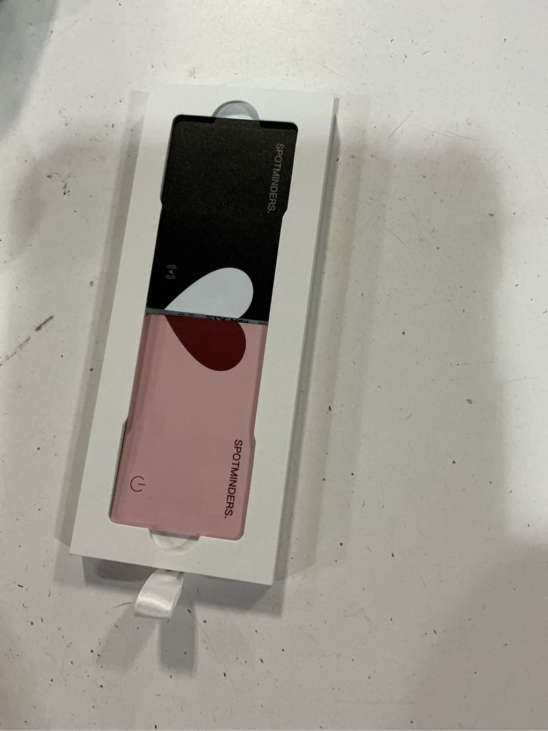 Condition photo showing Good Condition for spotminders apple mfi certified wallet tracker 2-pack black & pink (ios only) gifts for mom 0.07in works with apple find my rechargeable tracking card slim item finder for mother's day or anniversary duo set bundle (pack of 2)