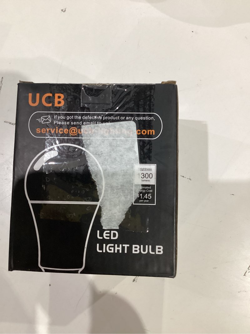 Condition photo showing New/Like New for UCB Alexa Light Bulb 130W Equivalent, Smart Light Bulbs Warm White to Daylight Tunable, A19 E26 Bluetooth LED Bulbs Work with Alexa Only for Bedroom Kitchen Living Office No WiFi Required 4 Pack