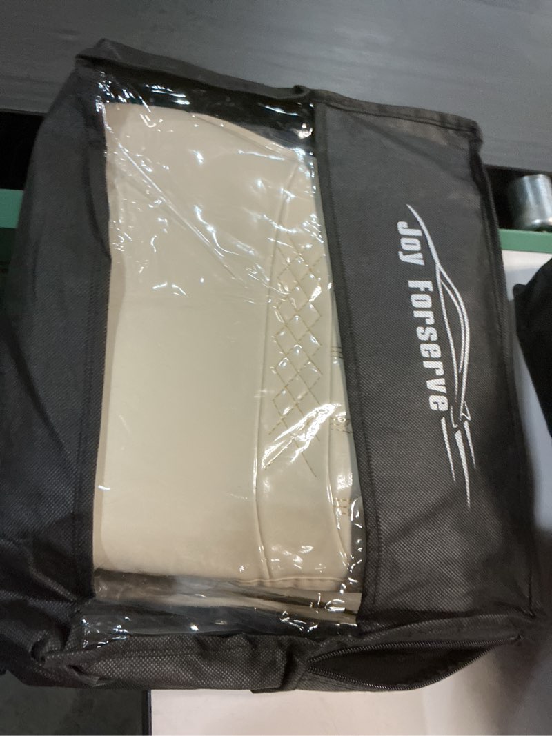 Condition photo showing New/Like New for Front Car Seat Covers for Toyota,Leather Waterproof Seat Protector Custom Fit Toyota Tacoma Rav4 Corolla Camry Tundra Venza Corolla Cross,2 Pack,Off-White Off-white front seat cover