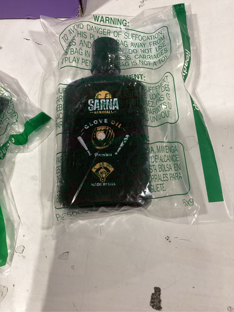 Condition photo showing As Is for sarna baseball glove oil for softball & baseball gloves, 8 oz – lanolin-based formula, helps soften leather & prevents cracking – game-ready glove oil to break in gloves 8oz baseball