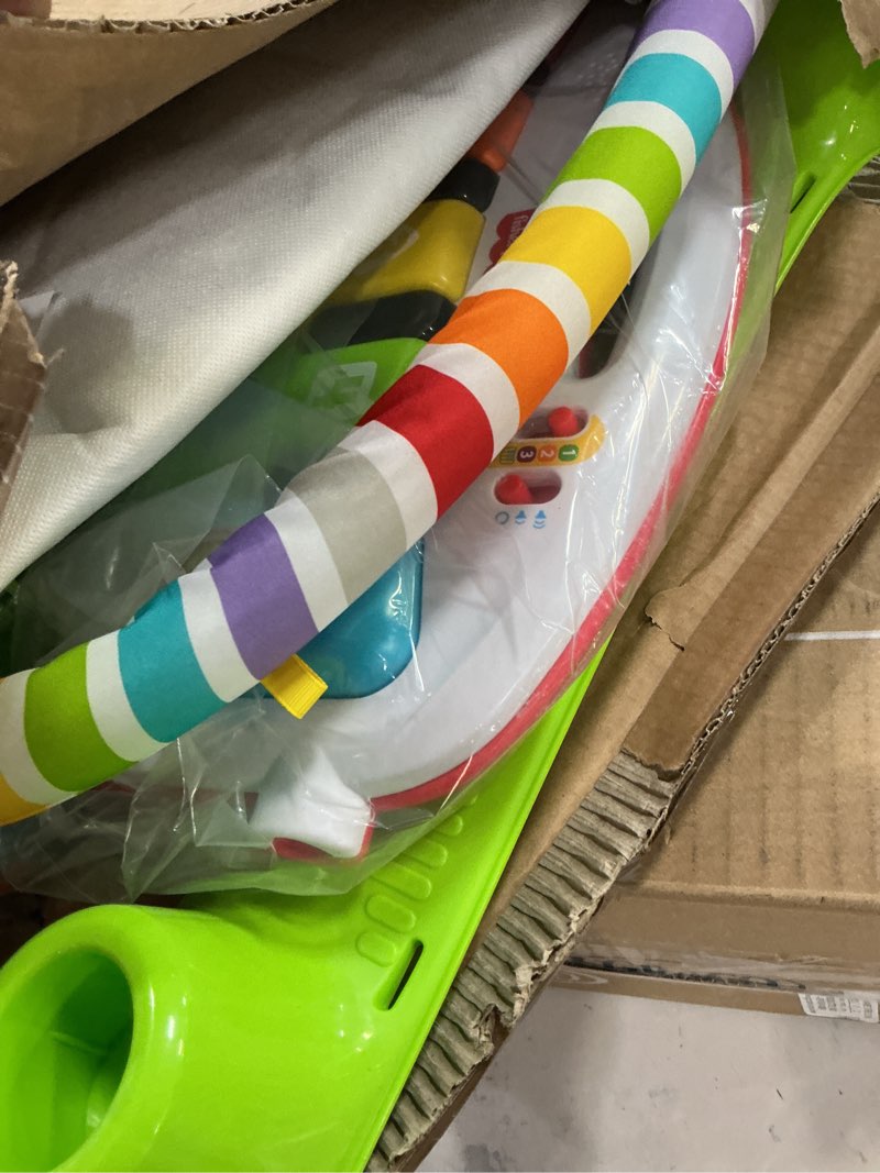 Condition photo showing New/Like New for Fisher-Price Baby Playmat Deluxe Kick & Play Piano Gym for Learning & 2 Maracas Soft Rattles for Newborn to Toddler Play Ages 0+ Months Green