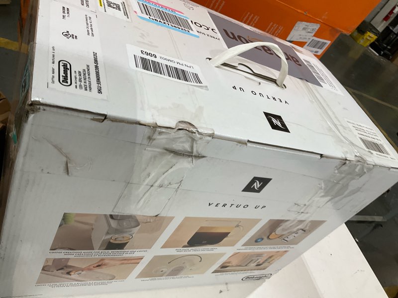Condition photo showing New/Like New for nespresso vertuo up coffee and espresso maker by delonghi, white