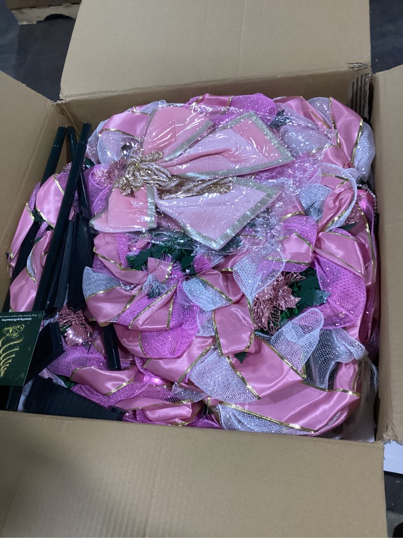 Dolicer 6 FT Pre Decorated Pop Up Christmas Tree, Collapsible Christmas Trees with 180 Warm LED Ligh