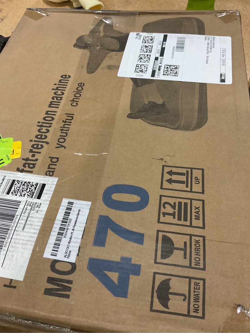 Condition photo showing New/Like New for also go vibration plate exercise machine, 10 preset modes & 200-level vibration platform for weight loss/lymphatic drainage, 400lbs capacity vibration board with resistance bands for full body workout