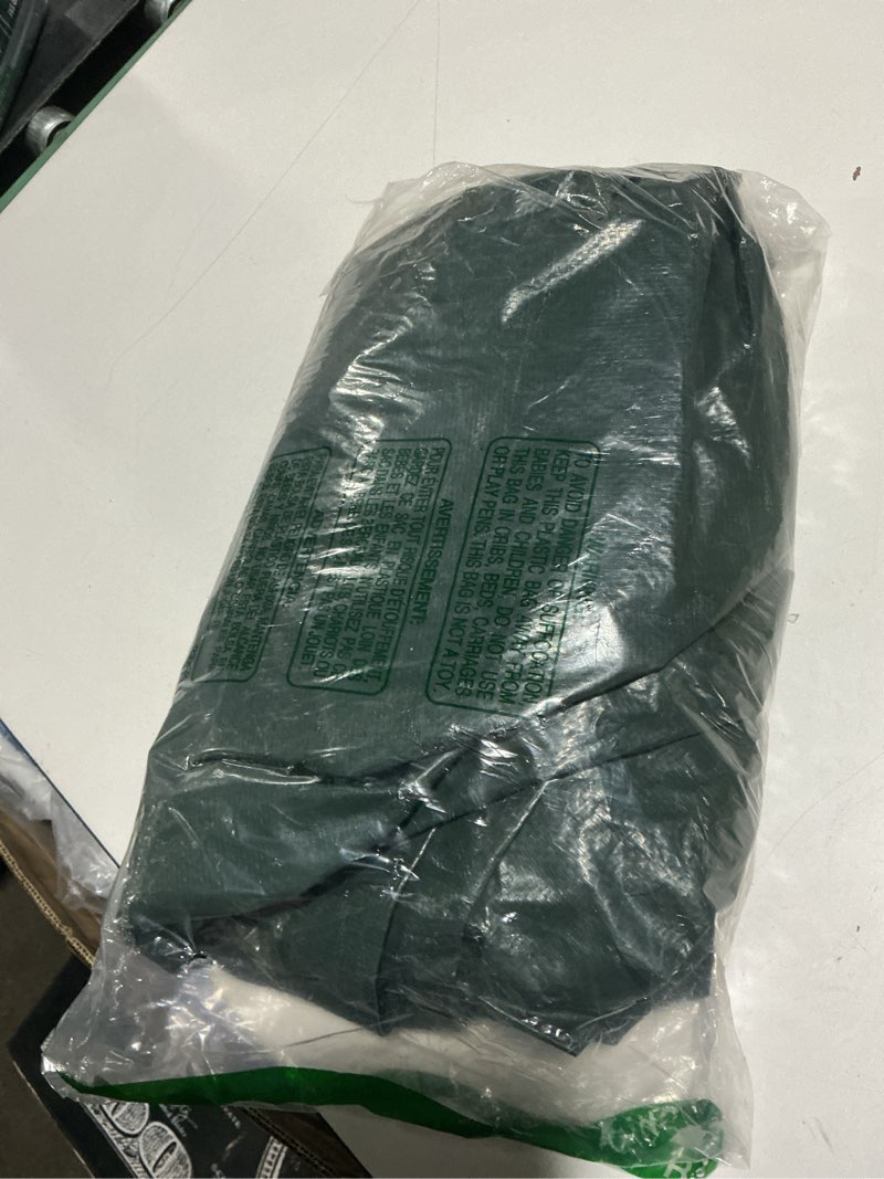 Condition photo showing As Is for forest green tarp 4.5 oz., 3'x18'