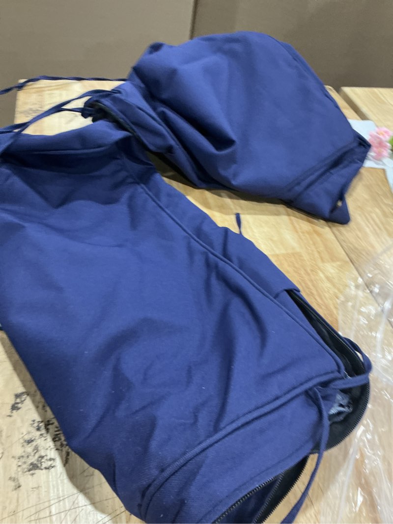 Condition photo showing Good Condition for set of 2, outdoor seat cushion chair cushions for patio  furniture 19 l x 19 w x 4 h waterproof & fade resistant deep seat and backrest cushion set with removable covers for chair, blue 19*19*4 in 1