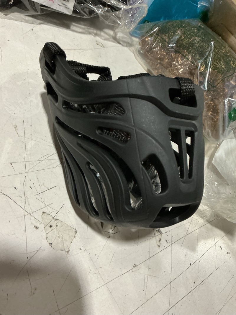 Condition photo showing Good Condition for dog muzzle for large dogs basket soft adjustable muzzle, dogs can pant and drink to prevent biting, chewing and barking (black, xl-7) black xl-7