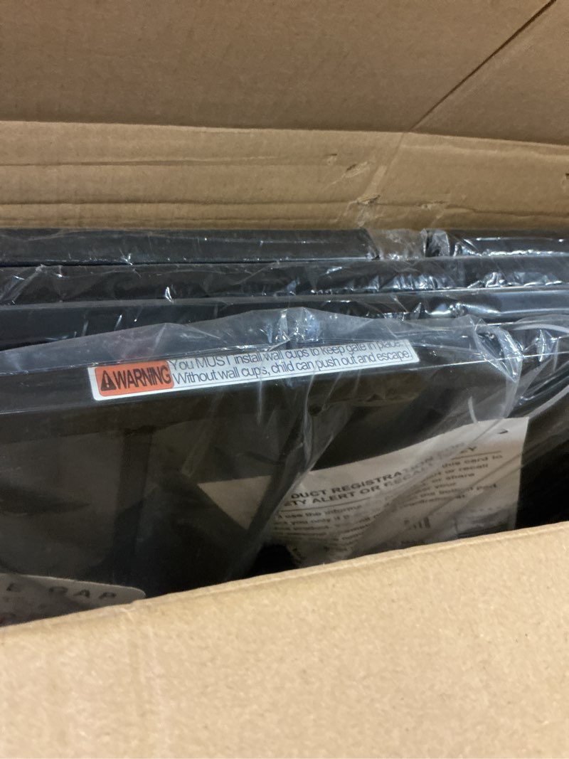 Condition photo showing New/Like New for WAOWAO Baby Gate 100-109.42" Extra Wide Pressure Mounted Walk Through Swing Auto Close Safety Black 