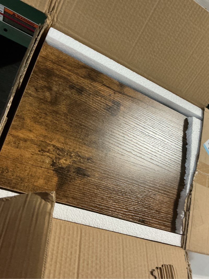 Condition photo showing As Is for QEEIG Floating Shelves for Wall 47.2" Extra Long - Wall Shelf Bathroom Kitchen Living Room Bedroom Farmhouse Home Decor Display Bookshelf Large 47.2 x 9.3 inch Set of 2, Rustic Brown (008-120BN) 47.2" A. Brown