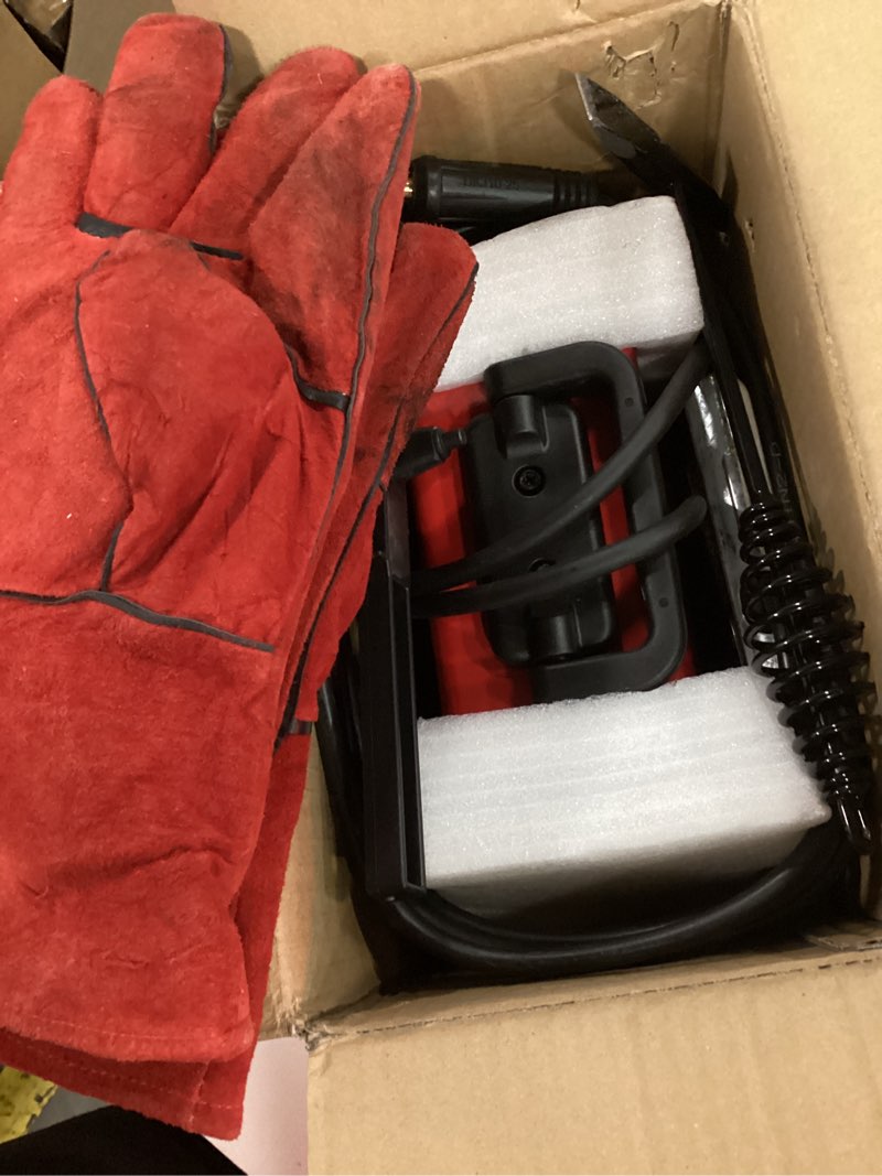 Condition photo showing As Is for 135a mini stick welder 110v – portable arc welder for home diy & household repairs, easy arc start & anti-stick for beginners, includes gloves & 20 rods, 4.4 lbs 2-in-1 arc/lift tig