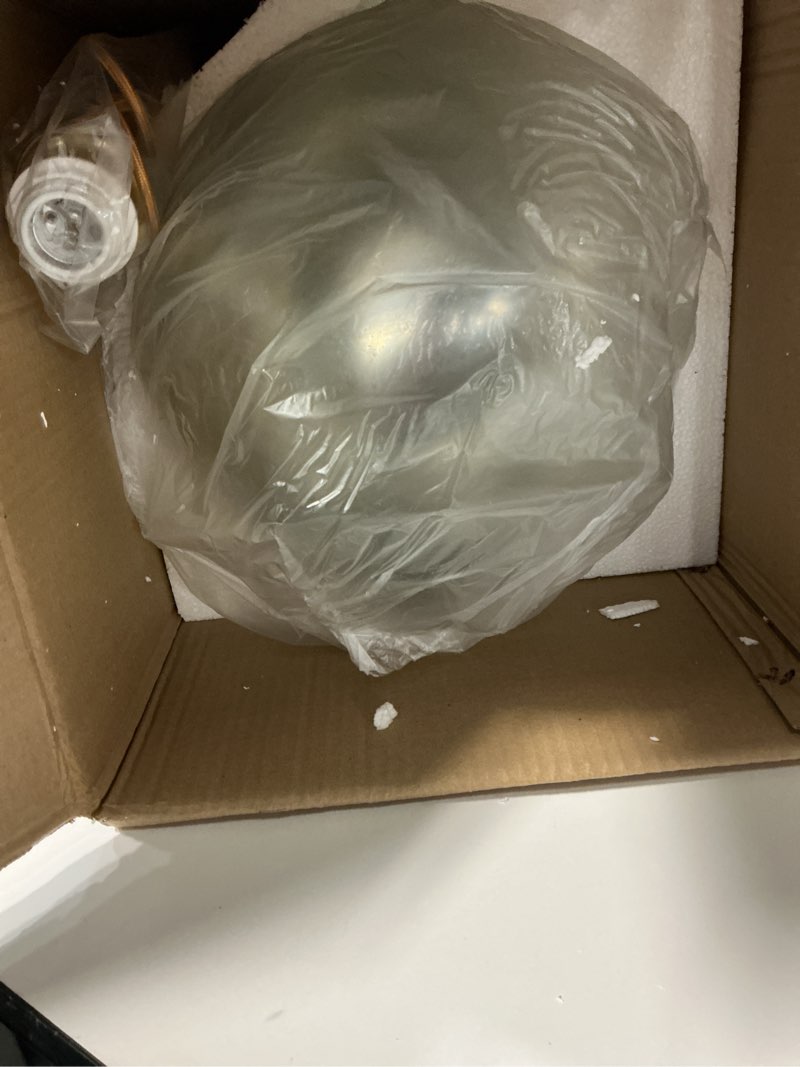 Condition photo showing New/Like New for Gradient Color Glass Pendant Light,Modern Glass Hanging Light Chandelier Light (Gold, 20cm) Gold 20cm