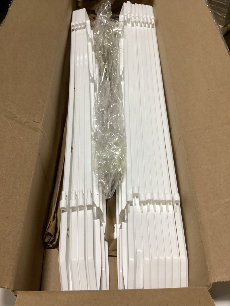 Condition photo showing Good Condition for Extra Height 24” Christmas Tree Fence, 12pcs Christmas Tree Gate, White Christmas Fence Decorations for Cat, Small Dog, Suit for Christmas, Birthday, Wedding Decoration