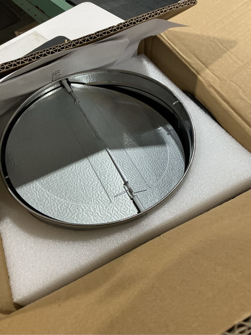 Condition photo showing Good Condition for HG Power 10 Inch Metal Exhaust Fan with Switch, 988 CFM Powerful Garage Exhaust Fan with Damper, Potable Wall Mount Fan Fume Extractor Ventilation Fan for Shop, Shed, Basement, Chicken Coop, Silver 10 Inch with Switch Silver