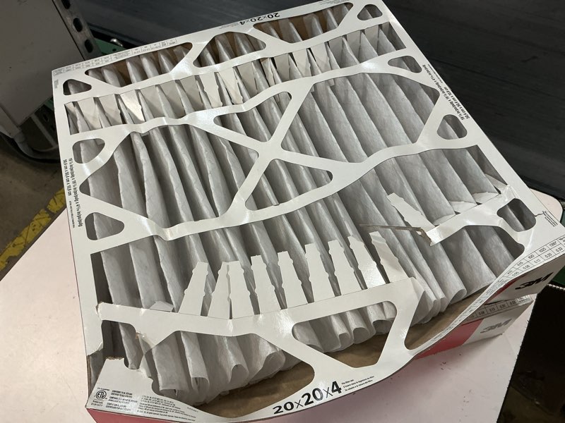 Condition photo showing As Is for filtrete 20x20x4 hvac furnace air filter, mpr 1000 merv 11, allergens & pet dander, 2 pack