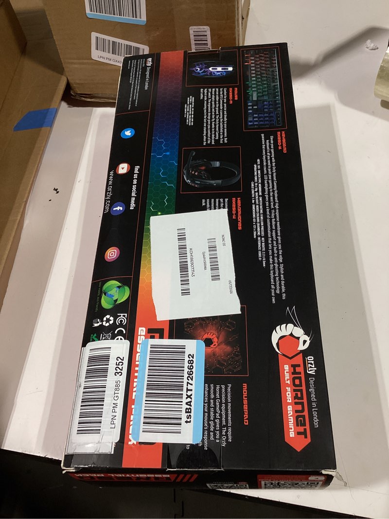 Condition photo showing Good Condition for gaming keyboard and mouse and mouse pad and gaming headset, wired led rgb backlight bundle for pc gamers and xbox and ps4 users - 4 in 1 edition hornet rx-250 black