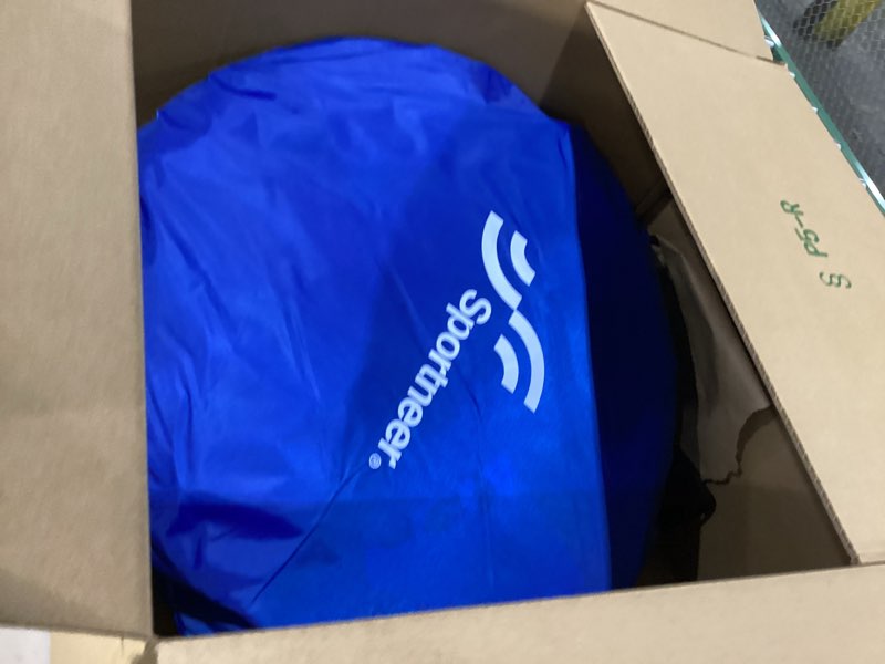 Condition photo showing Good Condition for Sportneer Sports Tent, 1 Person Tent Sports Tents for Parents for Cold Day Lightweight Portable Pop Up Tent for Sports Event, Protection from Cold Wind and Rain Blue XL