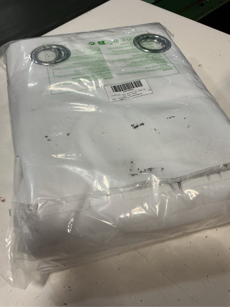 Condition photo showing New/Like New for nicetown 100% blackout window curtain panels, cold and full light blocking drapes with black liner for nursery, 84 inches drop thermal insulated draperies (white, 2 pieces, 52 wide each panel) pure white 52"w x 84"l (pack of 2)