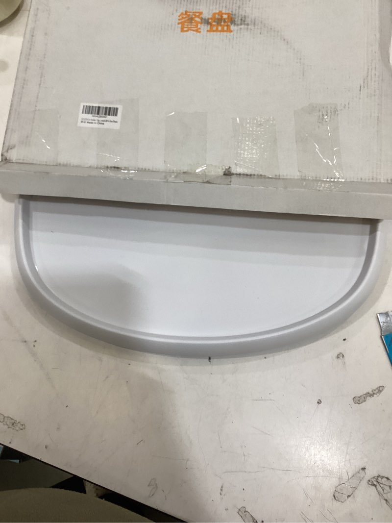 Condition photo showing As Is for for stokke tripp trapp tray,white-smooth surface powerful suction,easy to clean,compatible with stokke tripp trapp chair(v2 and beyond),made with bpa-free plastic
