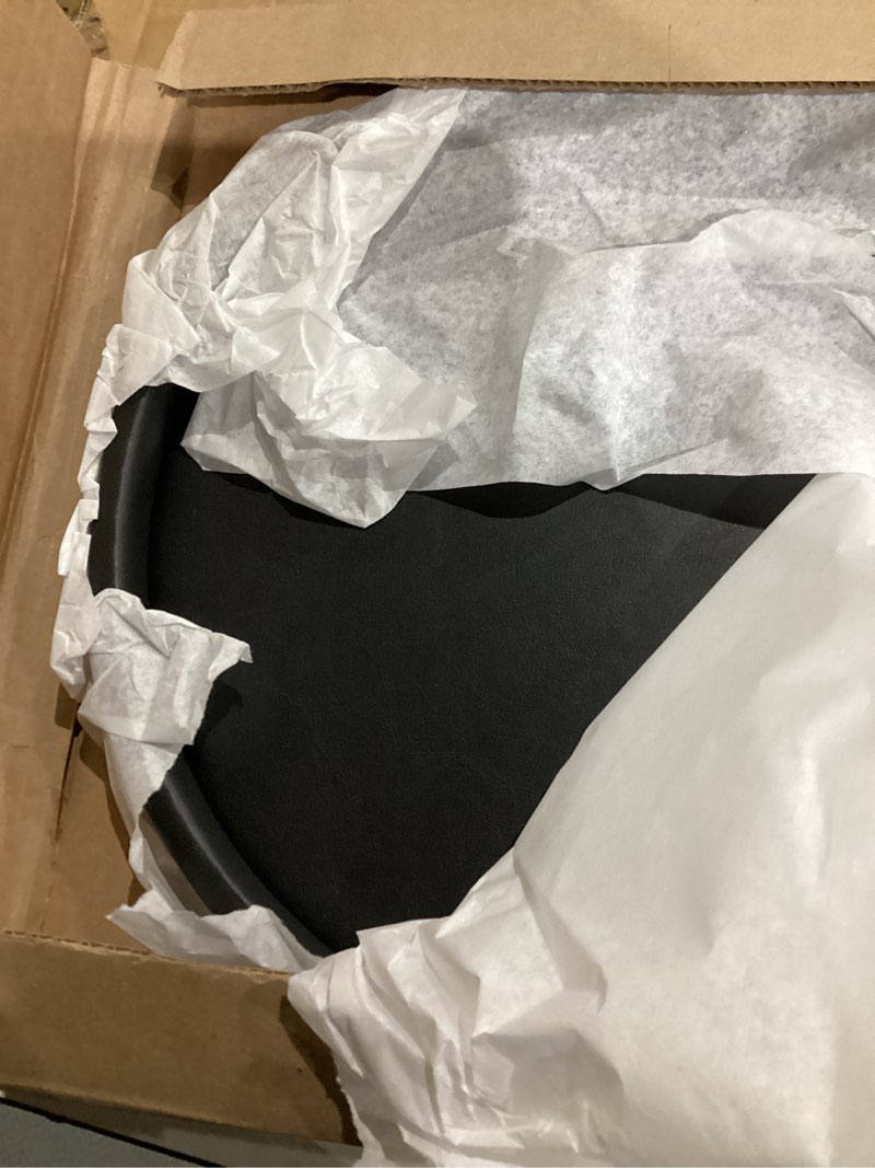 Condition photo showing Good Condition for Kraftware Round Leatherette Serving Tray, Black - 14 Inch